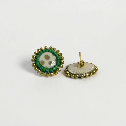 Beaded Fabric Earrings