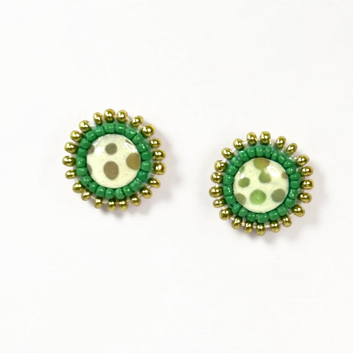 Beaded Fabric Earrings