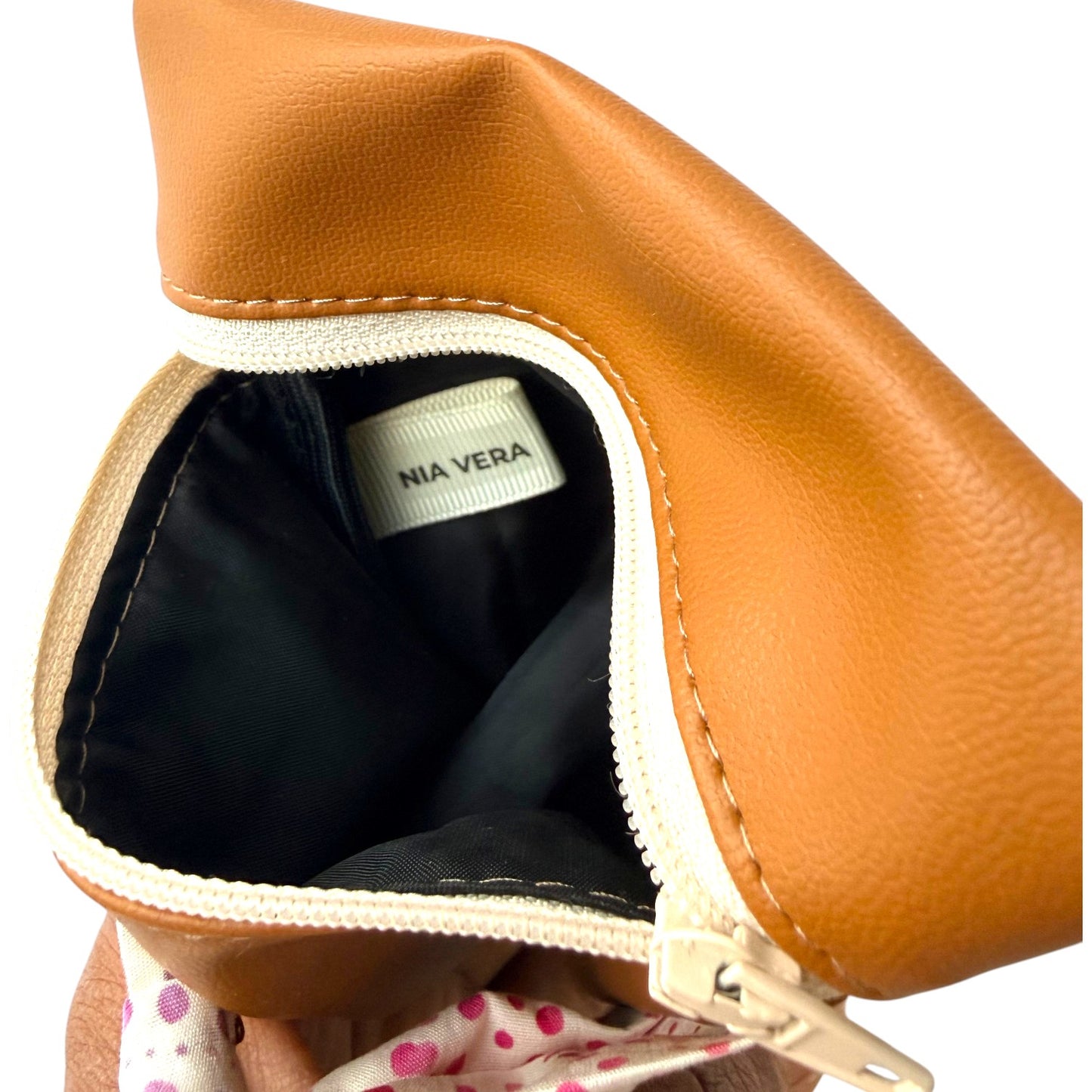 Taupe Keychain Purse- Mini Bag